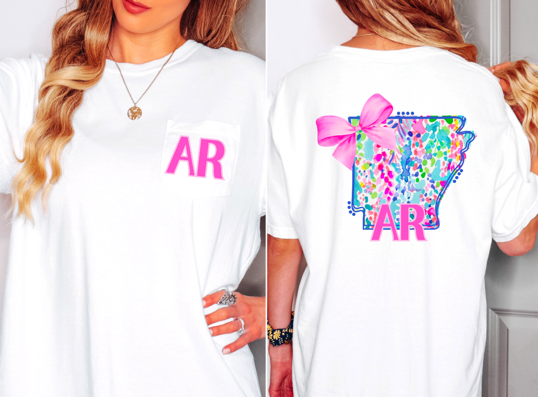 Lily Bow States FRONT DTF Print