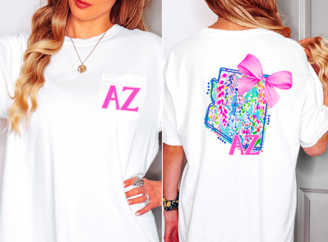 Lily Bow States FRONT DTF Print