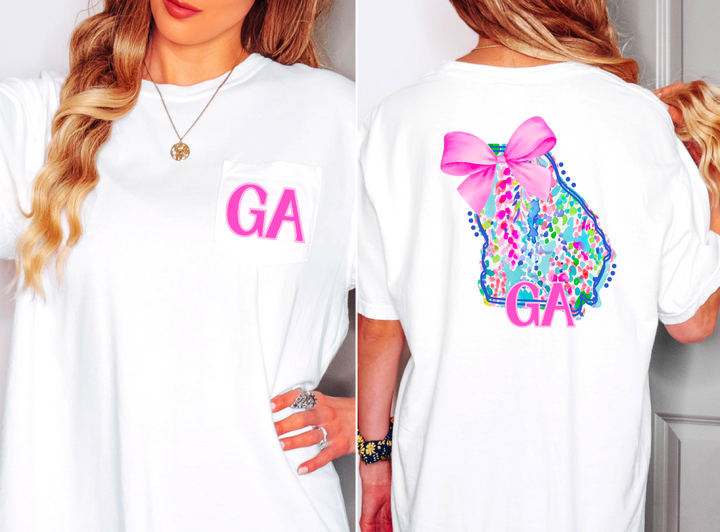 Lily Bow States FRONT DTF Print