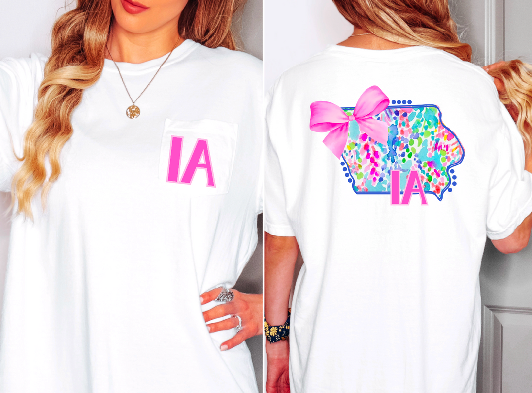 Lily Bow States FRONT DTF Print