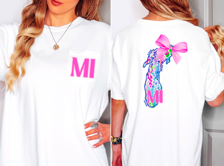 Lily Bow States FRONT DTF Print