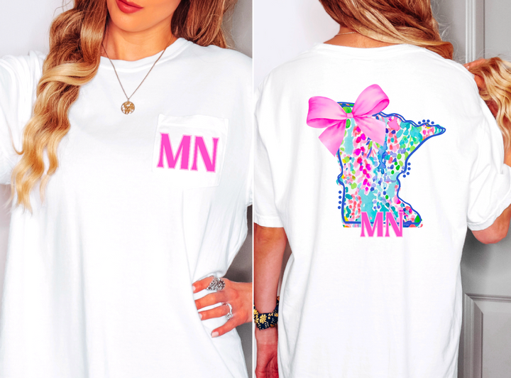 Lily Bow States FRONT DTF Print