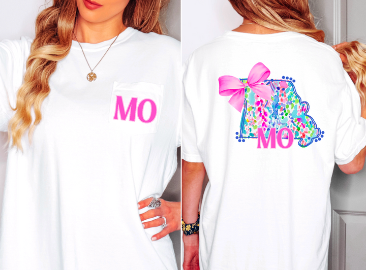 Lily Bow States FRONT DTF Print