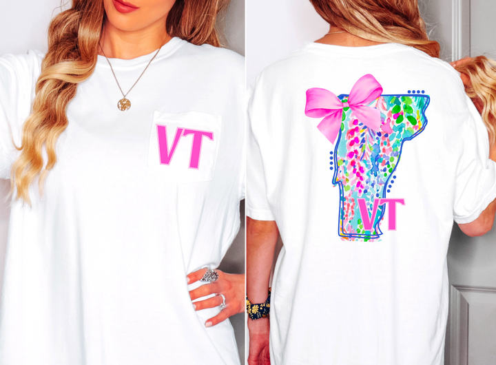 Lily Bow States FRONT DTF Print