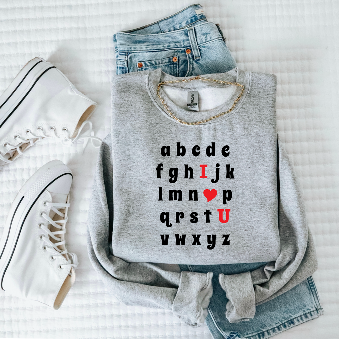 Alphabet I Love You DTF Print