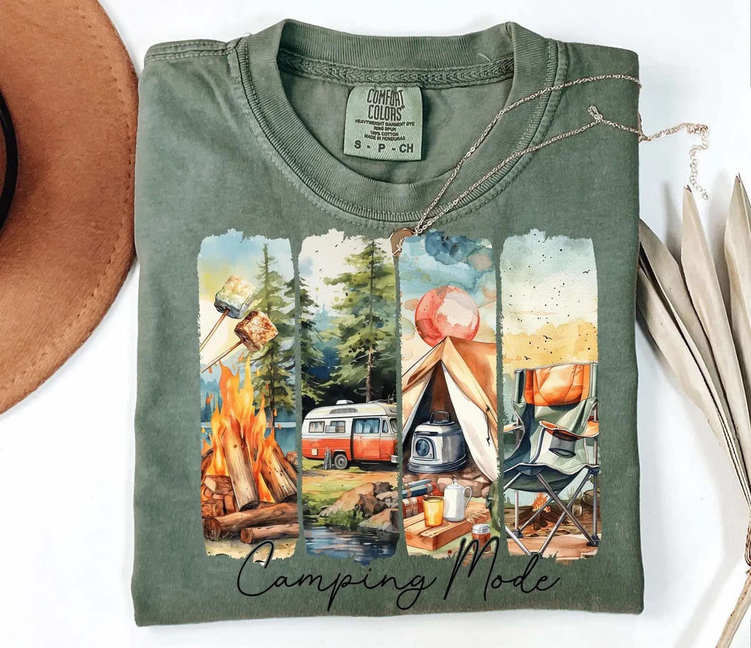 Brushstroke Camping Life DTF Print
