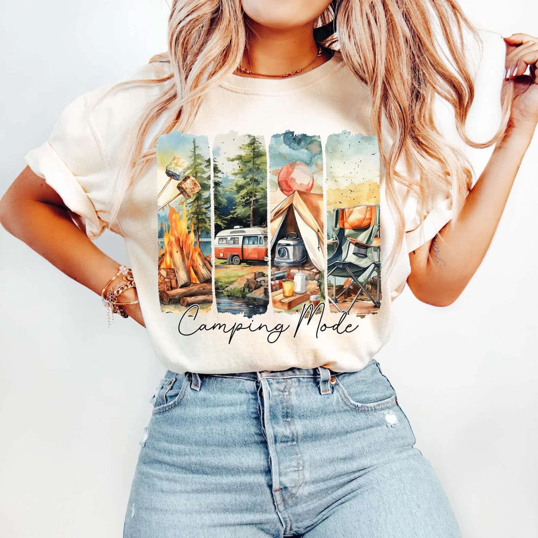 Brushstroke Camping Life DTF Print