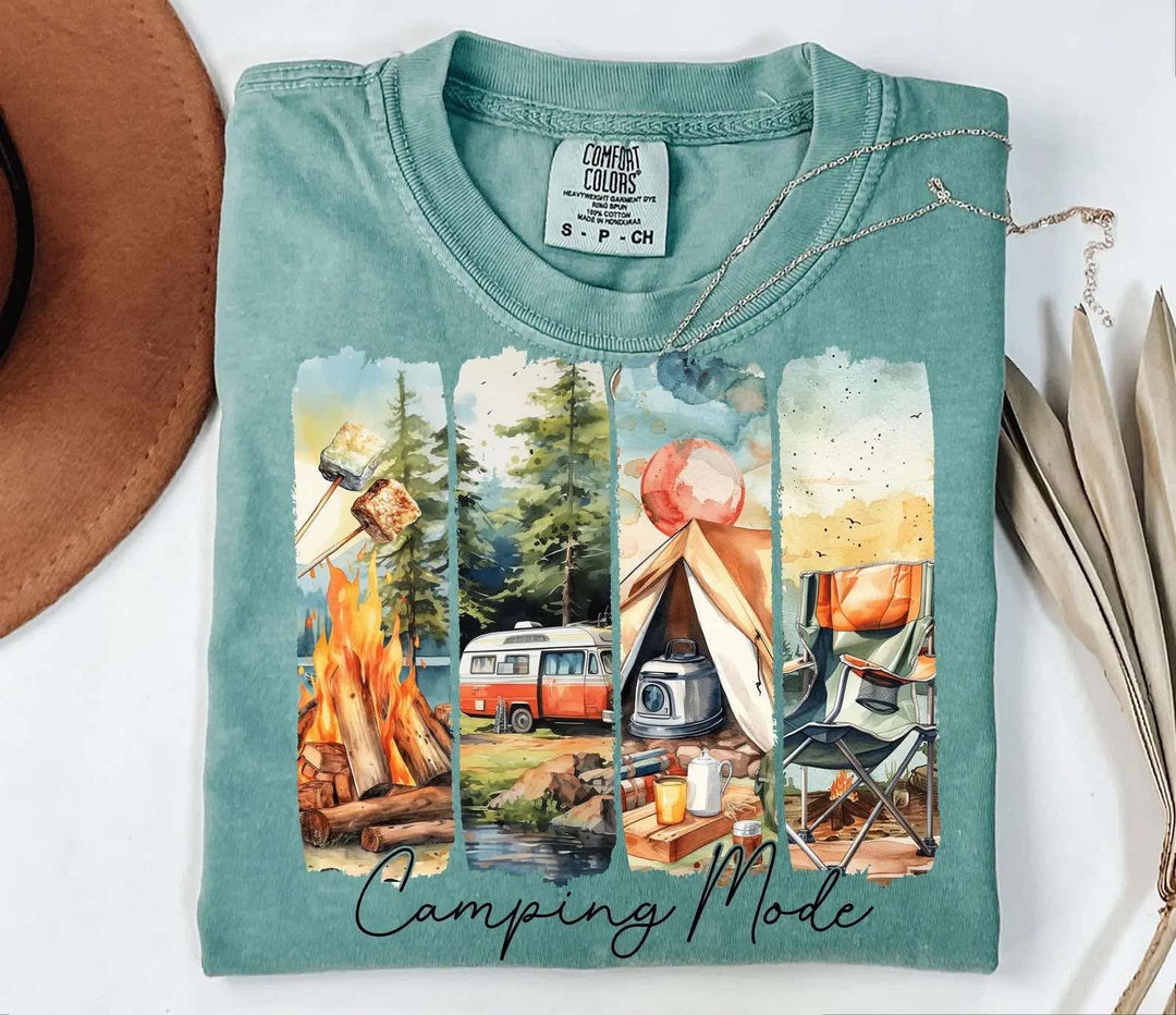 Brushstroke Camping Life DTF Print