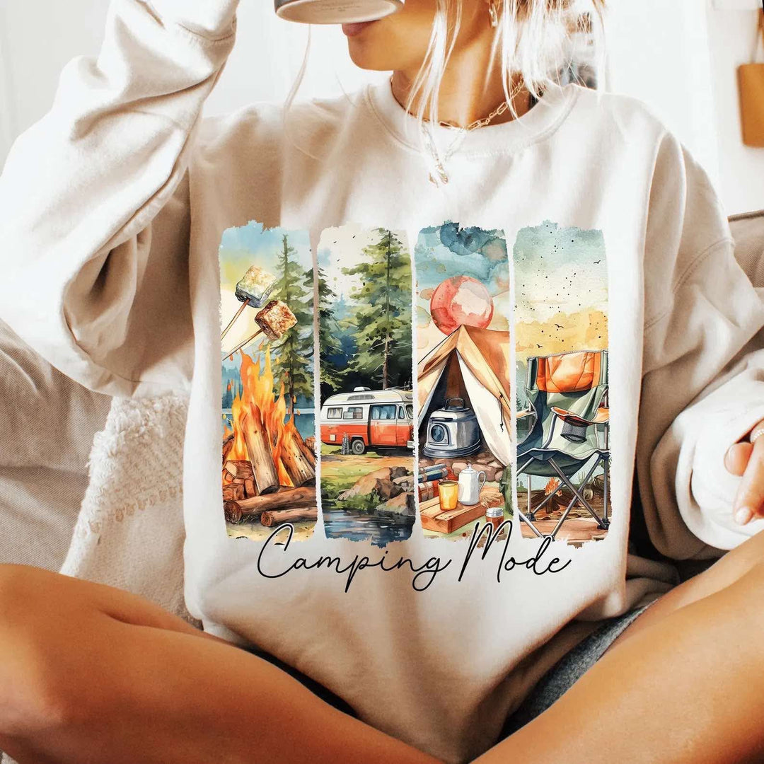 Brushstroke Camping Life DTF Print