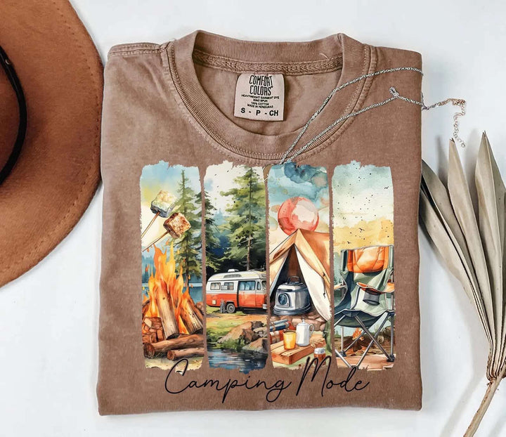 Brushstroke Camping Life DTF Print
