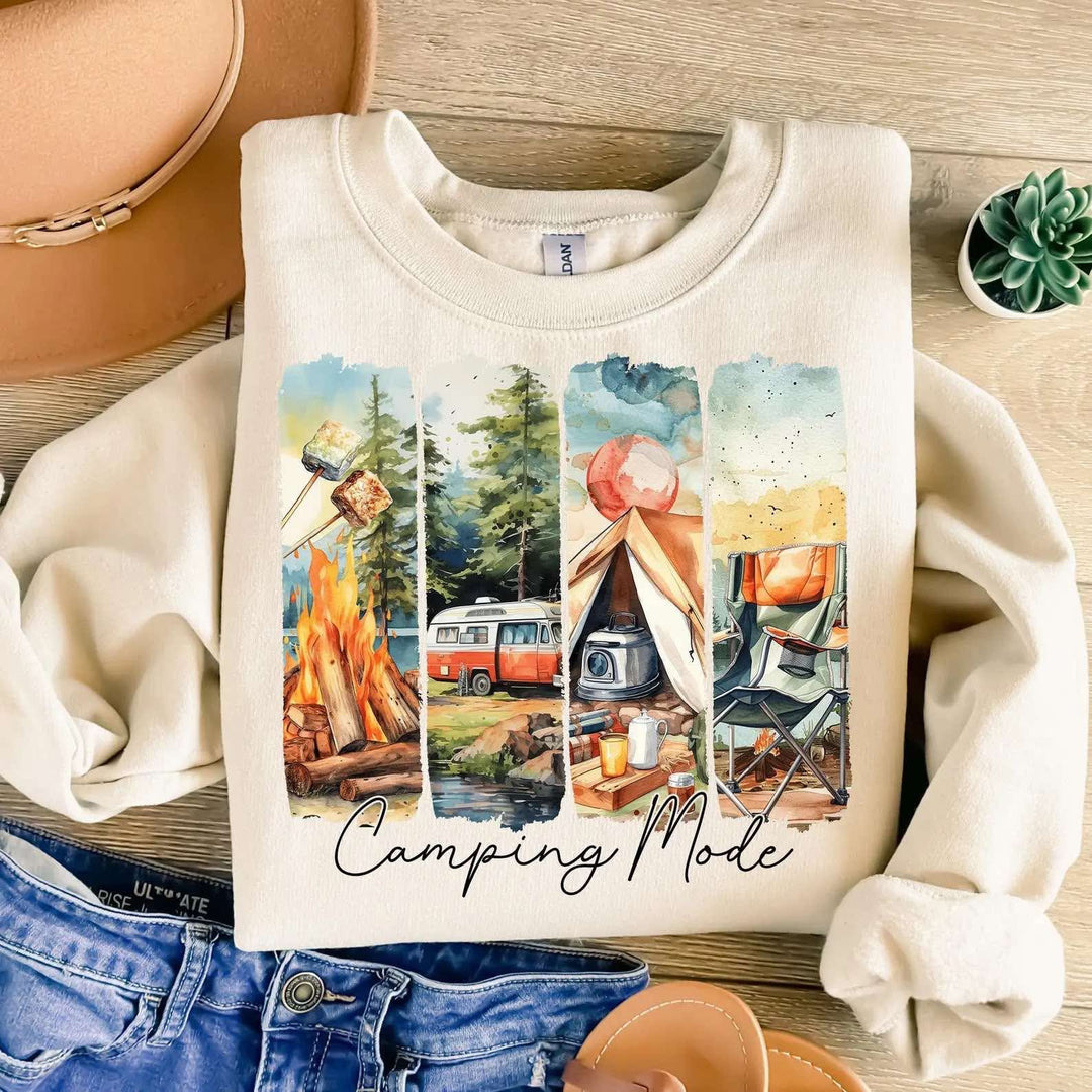 Brushstroke Camping Life DTF Print