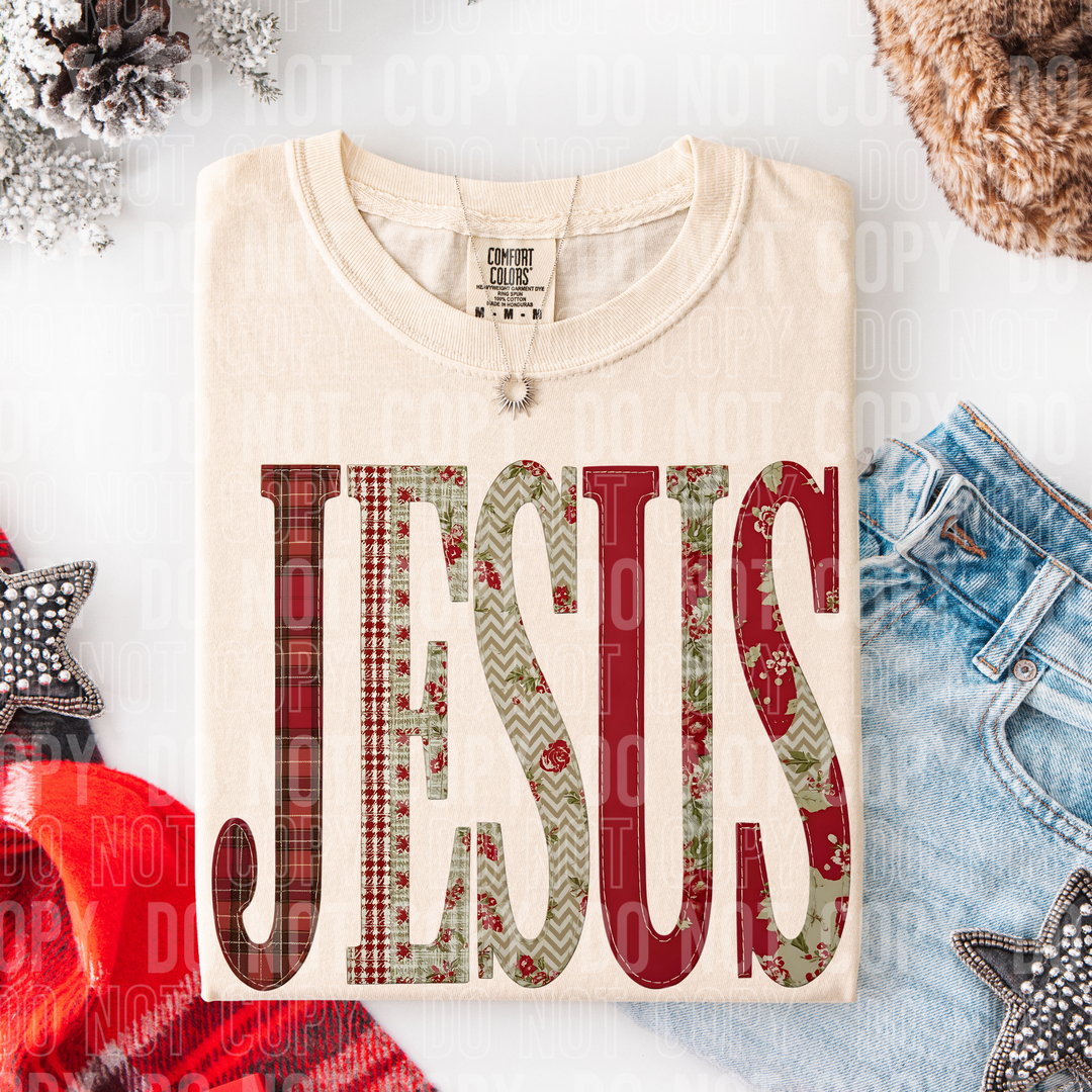 Jesus Christmas Patch DTF Print