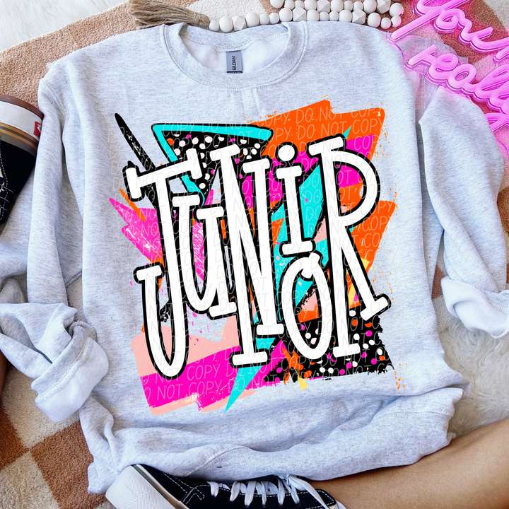 Bright Retro School Grades DTF Print