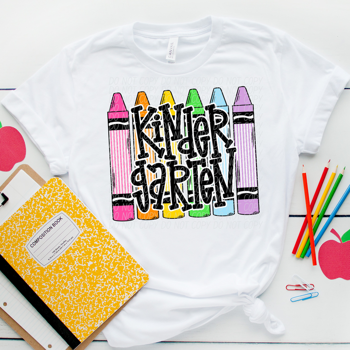 Crayon Back To School DTF Print