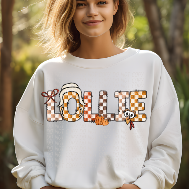 Thanksgiving Names DTF Print