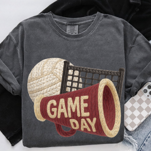 Yarn Game Day Volleyball DTF Print