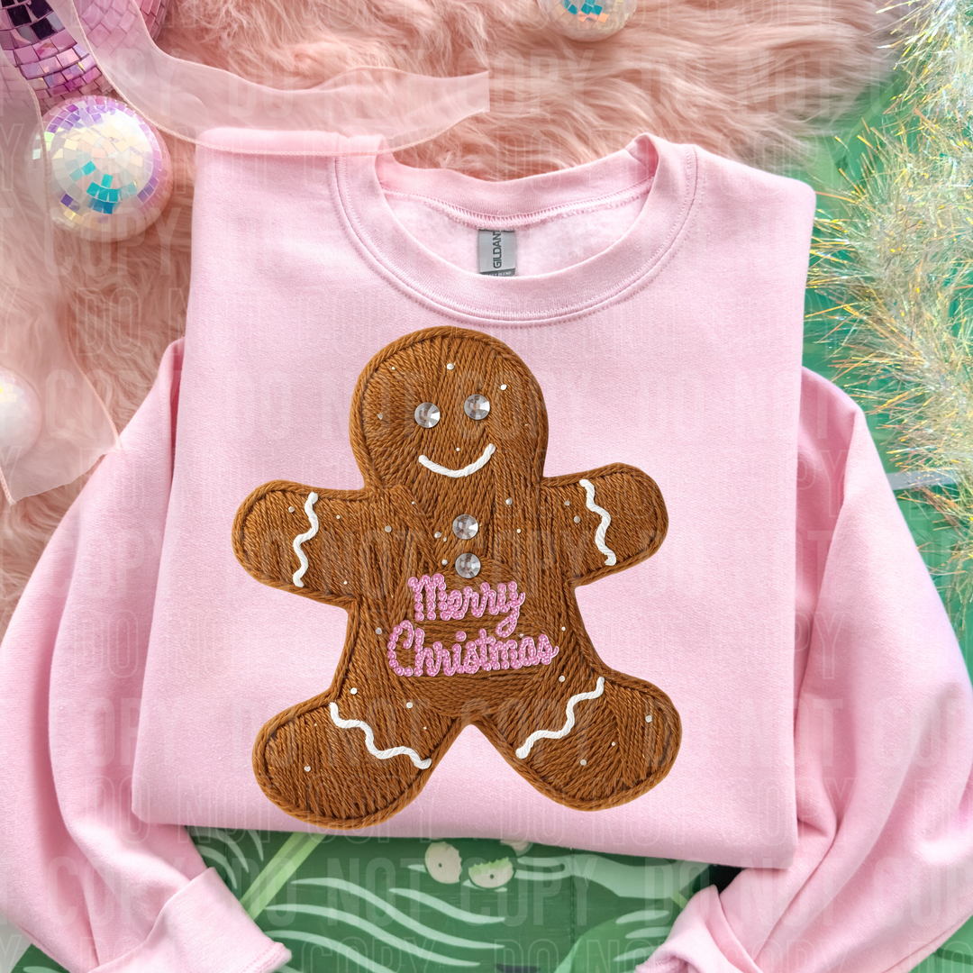 Merry Christmas Gingerbread DTF Print