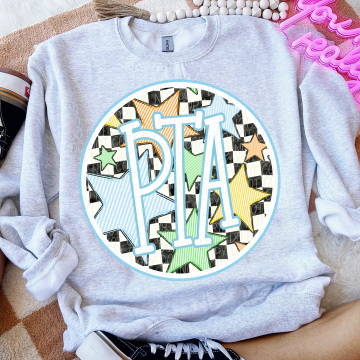 Back To School Stars Blue - Occupations DTF Print