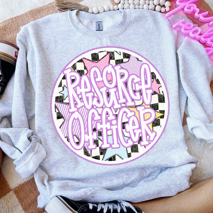 Back To School Stars Purple - Occupations DTF Print