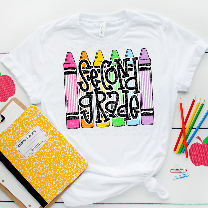 Crayon Back To School DTF Print