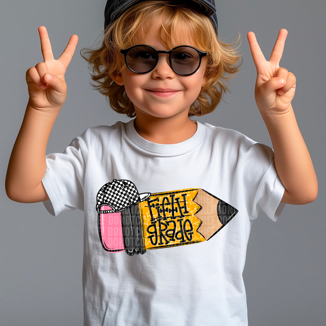 School Pencil Doodle Collection DTF Print