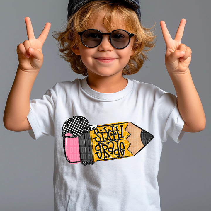 School Pencil Doodle Collection DTF Print