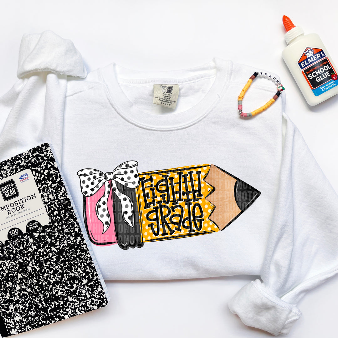 School Pencil Doodle Collection DTF Print