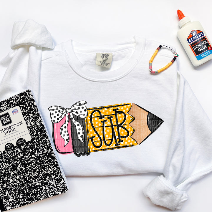 School Pencil Doodle Collection DTF Print