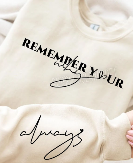 Remember Your Why FRONT DTF Print