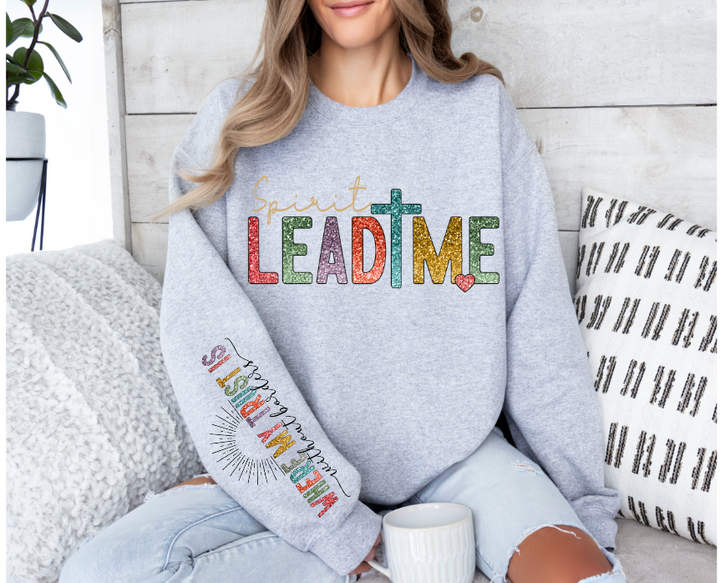 Spirit Lead me Faux Glitter FRONT DTF Print