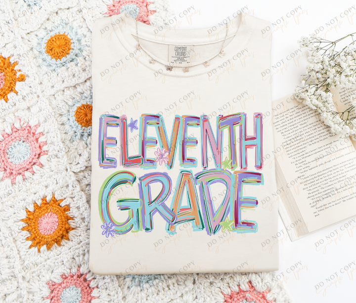 Back To School Tilted Words DTF Print