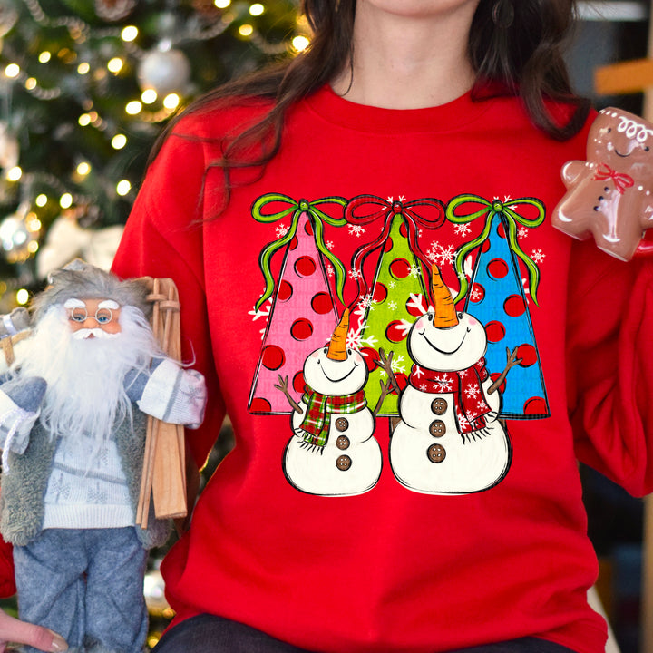 Snowman Christmas Tree DTF Print