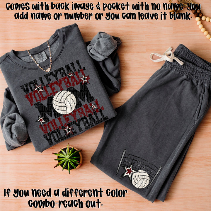 Volleyball Mom Collection BACK DTF Print