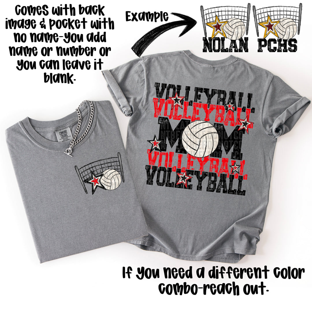Volleyball Mom Collection BACK DTF Print