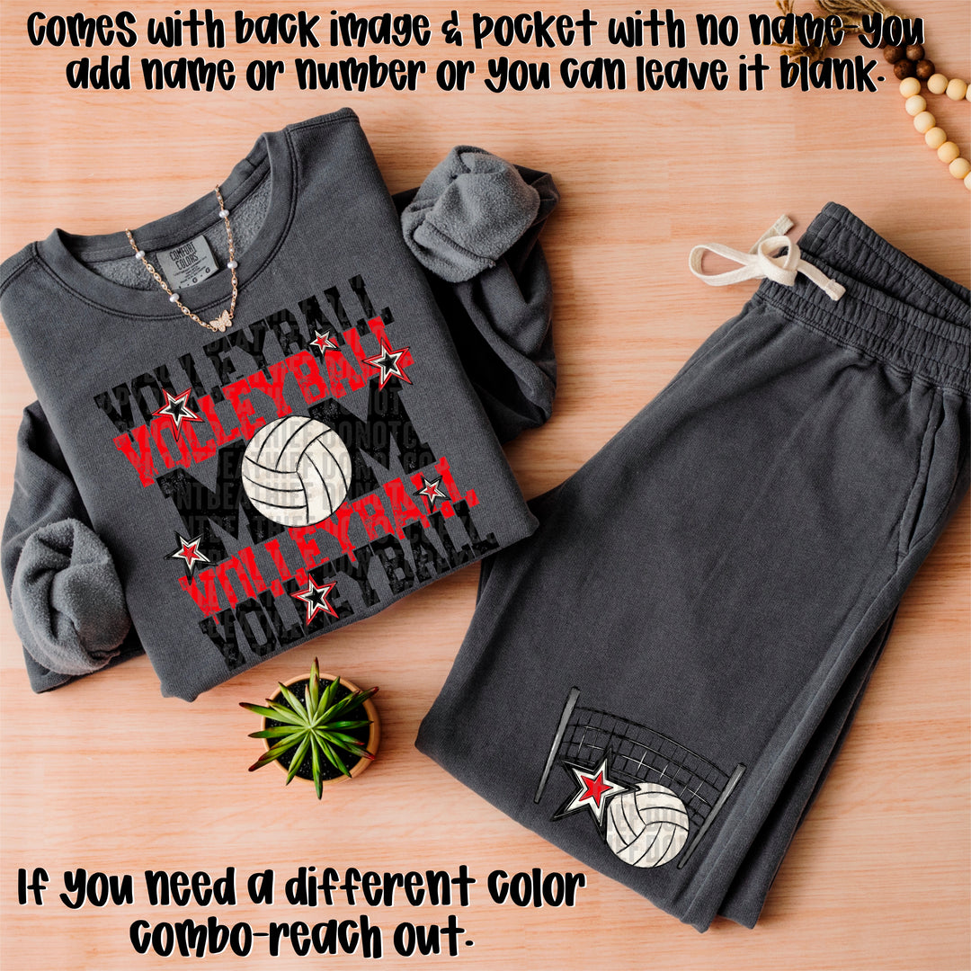 Volleyball Mom Collection BACK DTF Print