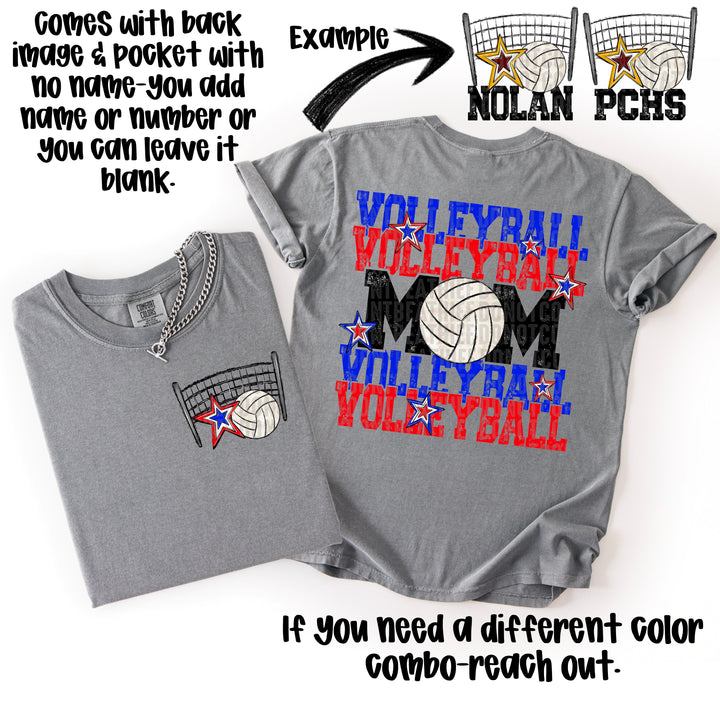 Volleyball Mom Collection BACK DTF Print