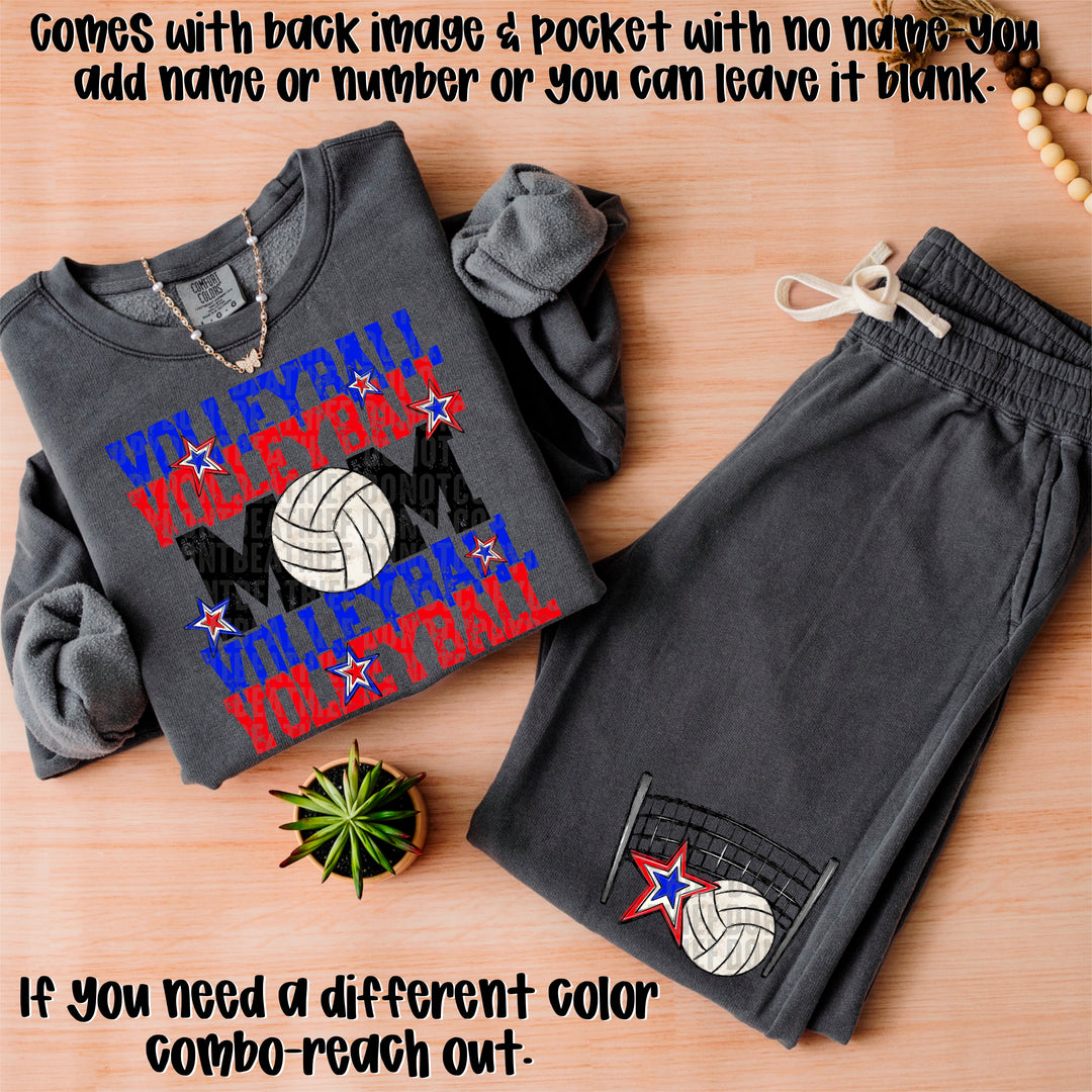 Volleyball Mom Collection BACK DTF Print