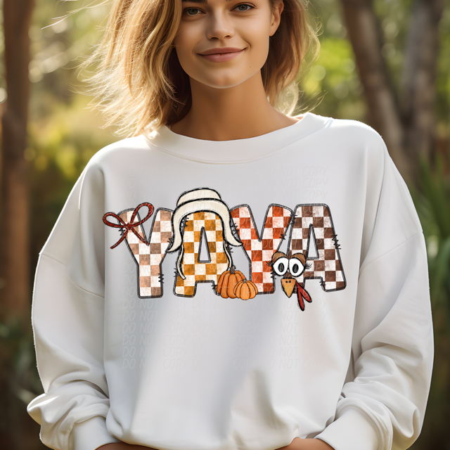 Thanksgiving Names DTF Print