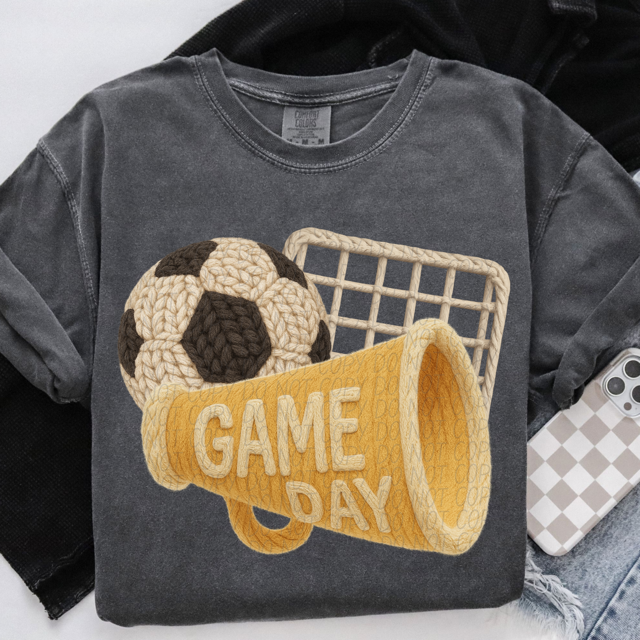 Yarn Game Day Soccer DTF Print