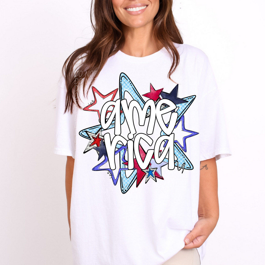 America Stacked DTF Print