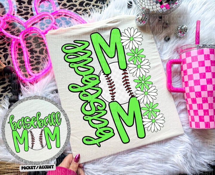 Baseball Mom FRONT DTF Print
