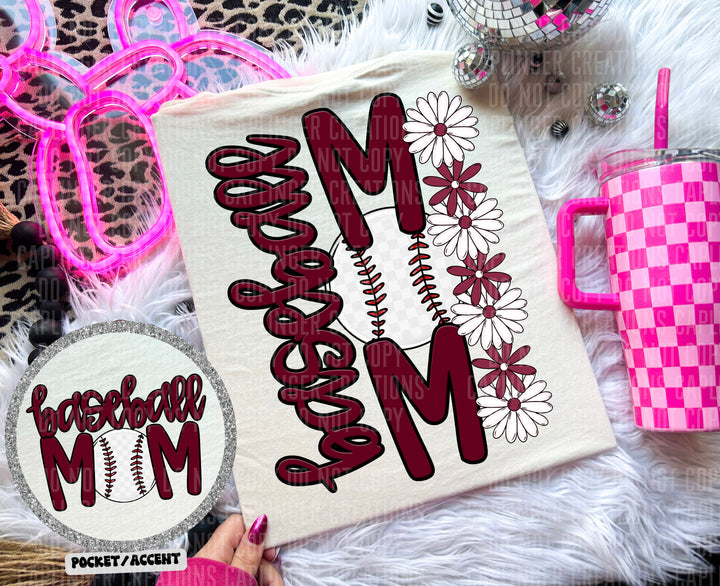 Baseball Mom POCKET DTF Print