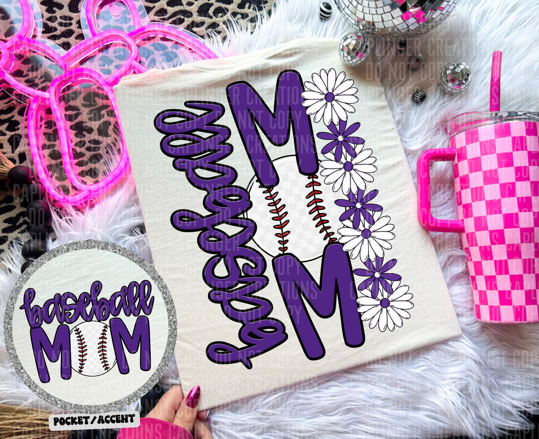 Baseball Mom FRONT DTF Print