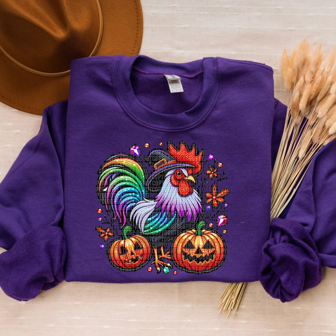 Halloween Rooster DTF Print