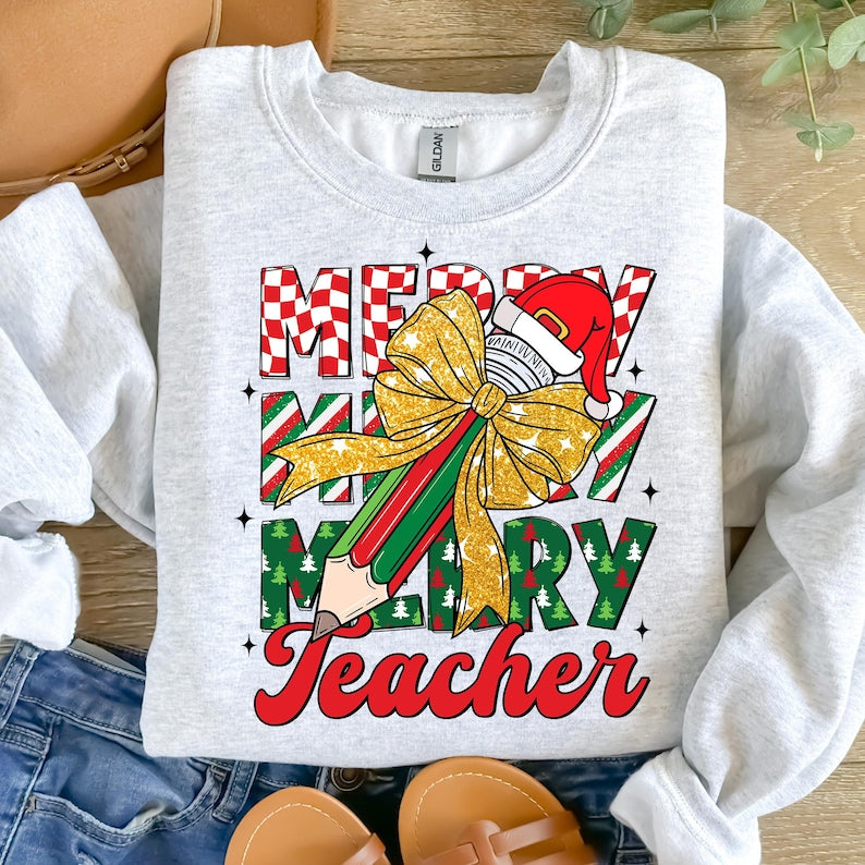 Merry Teacher Sweatshirt