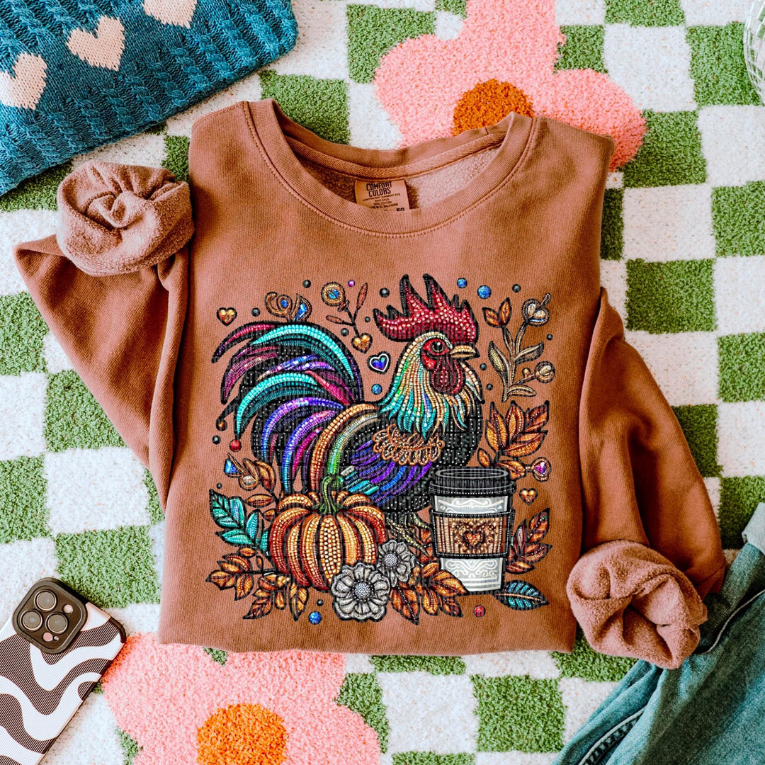 Fall Rooster DTF Print