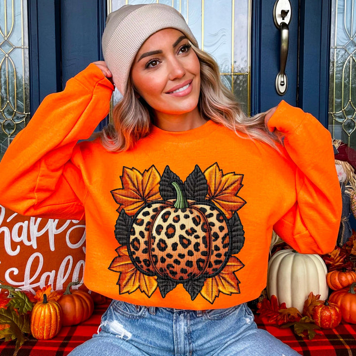 Leopard Pumpkin DTF Print