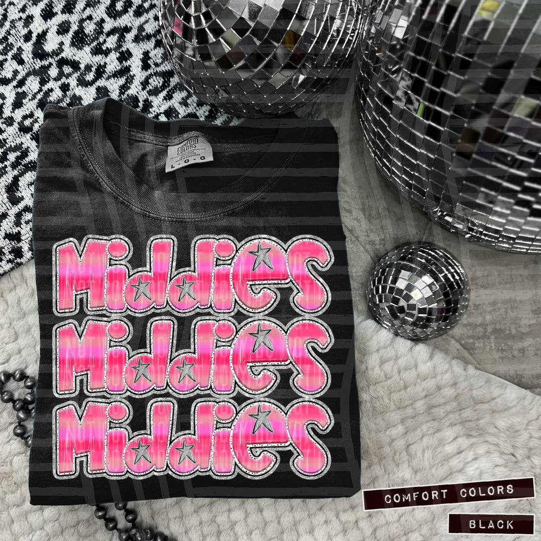 Pink Triple Stacked DTF Print