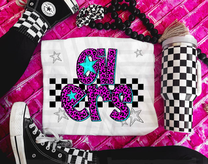 Pink Neon Leopard DTF Print