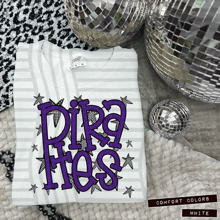 Purple Staggered DTF Print